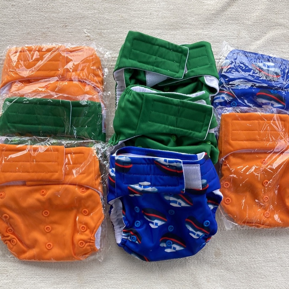 NWT and EUC cloth pocket diapers, ELF brand
